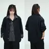 Camisa Unisex de Manga Larga Negra y Gris Estilo Nuevo Traje Falso de Dos Piezas Camisa Atuendo de Alta Gama Pantalones de Vestir Negros