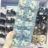 Azul luminoso Elsa princesa transparente cuentas cuadradas pequeñas cuerda trenzada liga para el pelo de niños diadema lindo para el pelo de niña