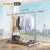Cabide de Roupas de Aço Inoxidável de Chão Dobrável para Interior Casa Varanda Quarto Varal Retrátil para Secar Roupas e Colchas