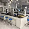 Uau! Bancada de Laboratório, Bancada Experimental Toda em Aço, Capela de Exaustão de Laboratório, Bancada Lateral com Placa Físico-Química, Bancada de Testes, Aço-Madeira