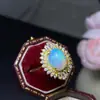 Anillo de Ópalo Natural Súper Hermoso, Hecho a Mano con Materiales Cuidadosamente Seleccionados, Hermoso Color, Piedra Principal 8X10MM, Venta Directa del Fabricante