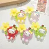 Accesorios de Resina de Gato de Dibujos Animados de Flores Translúcidas Pegamento de Crema DIY Accesorios para el Cabello Hebillas para Zapatos Llaveros para Vasos de Agua Colgantes Materiales Decorativos