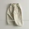 Jeans Ins Infantil Primavera e Outono Novo Estilo Simples Versátil Jeans de Perna Reta para Meninos e Meninas Calça Casual Lavada Estilo Coreano