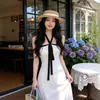 Vestido Tomara-que-caia Tubinho Estilo Francês para Mulheres, Estilo Puro e Sedutor de Verão, Caimento Justo, Vestido Suave e Longo