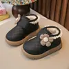 Botas de Neve de Inverno para Meninas com Forro de Fleece, Solado Macio, Antiderrapante, Sapatos de Algodão Princesa para 3-6 Anos, Botas de Algodão Quentes para Crianças