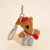 Pingente de Urso Feijão Fofo Bolsa de Tricô de Inverno Pingente de Boneca de Pelúcia Desenho Animado Presente