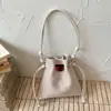 Bolsa Saco de Alto Valor Transfronteiriça Feminina Estilo Novo Design de Nicho Textura Trançada Bolsa para o Dia a Dia Grande Capacidade Ombro Único Transversal