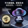 Colgante de planeta de aromaterapia para coche, accesorio de fragancia de aceite esencial de perfume de coche de alta gama, luz ambiental colorida, lámpara de aromaterapia