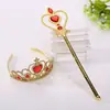 Corona dorada de Frozen para niños tocado para niña accesorios para el cabello diadema diadema de plástico versión coreana de joyería de dos yuanes al por mayor