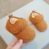 Pantuflas de Algodón para Niños de Invierno Bebé Suave Suela Suave Zapatos para Niños Pequeños Niños Zapatos para el Hogar de Interior Peludos Raíz Antideslizante Niños