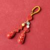Llavero de Arena Roja de Alto Contenido, Colgante para Bolso de Cinabrio Natural Genuino, Amuleto de Nube Auspiciosa, Adorno, Venta Directa del Fabricante