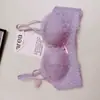 Ropa Interior Push-Up para Mujeres con Senos Pequeños, Sin Aros, Sexy Conjunto de Sujetador de Encaje Francés, Sujetador Anticaída