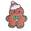 Broche pequeno de Natal, distintivo de metal japonês fofo, desenho animado, casal, alfinete, bolsa personalizada, roupas, decorações para homens e mulheres