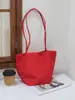 Bolso de mano de nailon simple estilo coreano, Bolso tipo cesta de gran capacidad, Bolso cubo ligero para el hombro o debajo del brazo para el día a día de las mujeres