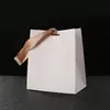 2026 Sacolas de Presente em Branco, Sacolas de Papel Brancas e Rosas para Festas, Sacolas Pequenas para Presentes DIY