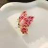 Broche de Perla Mariposa Rosa, Gama Alta, Lujo Accesible, Ramillete de Gama Alta, Hebilla de Cinturón, Solapa, Accesorios de Pines Pintados