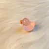 Famoso en Internet Luminoso en la Oscuridad Mini Colorido Grande Pato Juguete para Niños Coche Decoración DIY Hecho a Mano Resina Accesorios