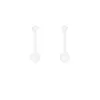 Pendientes de Plata 925 con Aguja, Lujo Ligero, Circonita Súper Brillante, Estilo Ins para Mujer, Pendientes Sencillos Versátiles, Tendencia de Internet, Pendientes de Botón de Gama Alta de Nicho