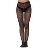 Medias de Rejilla Transfronterizas Europeas y Americanas Medias de Rejilla Patrón Retro Sexy Encaje de Tatuaje Encaje Jacquard Corporal Parte Inferior Calada