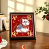 Marco de Fotos de Prosperidad y Fortuna para Fiestas de Año Nuevo, Decoración de Escritorio, Pequeño Cuadro Decorativo, Adorno Personalizable para Casa Nueva