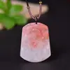 Flor de Melocotón Natural Donut Relleno Manzana Nube Auspiciosa Candado Colgante de Jade Anillo de Paz Colgante Suministro en Vivo Suministro de Comercio Exterior