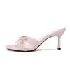 Sandalias de Mujer Hermosas Modelo Nuevo Verano 2026, Estilo Dulce y Elegante, Sin Cierre Tacón Delgado, Versátiles para Citas