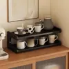 Estante de Almacenamiento Simple para Cocina Hogareño con Capas Pequeño Soporte para Tazas de Té Café Condimentos Estante Organizador Multifuncional