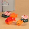 Adornos Decorativos para Micro Paisajes Peces Dorados Simulados Carpas Loto Animales de Dibujos Animados de Resina Adornos Decoraciones para Paisajismo de Acuarios