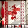 Nuevo Abanico de Papel Estilo Chino Decoración de Boda Set de Decoración para Habitación de Boda Lado del Novio Lado de la Novia Pegatina de Pared de Fondo para Dormitorio Sala de Estar Pegatina de Personaje