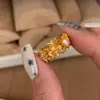 Anel de Flor de Íris Dourado Vazado de Entrada Francesa Luxuoso para Mulheres, Nicho Personalizado, Renda de Corte Vintage Exquisita, Anel Versátil