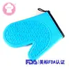 Guantes de silicona de dos dedos para cocina, resistentes al desgaste, con aislamiento térmico, cortos y gruesos, de algodón circular, para horno microondas