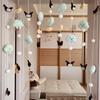 Cortina Coração Rosa Feminina Pingente Decorativo Cortina Divisória Quarto Quarto Infantil Decoração de Parede Cortina