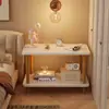 Mesita de noche simple moderna dormitorio hogar mesita de noche pequeña mesa de almacenamiento para habitación de alquiler simple mesa lateral de sofá gabinete lateral