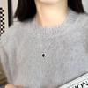 S925 prata esterlina textura irregular lindo colar personalidade feminina oval ágata preta coração- em forma de clavícula cadeia colar de moda