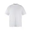 Camiseta Bordada de Retazos Blanca de Alta Resistencia para Hombre, Marca de Verano de Moda, Estilo Callejero Europeo y Americano, Hombro Normal Media Manga, Estilo Pareja, Manga Corta de Alta Resistencia