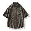 Camisa de Talla Grande Transfronteriza para Hombre 2025 Verano Nuevo Estilo M-8Xl Playa Viaje Casual Ropa de Trabajo Camisa Holgada de Manga Corta