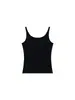 Top Camisola de Estilo Coreano con Cuello en U Suave para Mujer, Tirantes Finos Sexy, Capa Base Moldeadora Bodycon Cintura Ceñida
