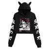 Comércio exterior novo Demon Slayer fantasma matar lâmina gato orelha suéter moletom com capuz suéter feminino