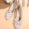 Zapatos Planos de Punta Fina Talla Grande 2026, Modernos Slip-on de Flyknit, Moño, Transpirables, Casuales de Bloques de Color para Mujer