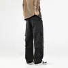 Pantalones de trabajo estilo montaña para hombre, nueva colección primavera/otoño 2026, marca trendy americana, pierna ancha, holgados, corte recto, pantalones casuales de talla grande