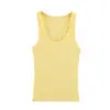 Top de tirantes rayado de cuello en U sin mangas, dulce y picante, nuevo, versátil para verano, ajustado, casual, deportivo, base para mujer
