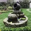 Rocalla de Jardín Fuente de Agua Corriente Elemento de Agua Adornos Decorativos Paisajismo Circulación Exterior Interior Estanque de Peces Automático Balcón Patio