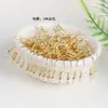 Brincos Folheados a Ouro 18K que Preservam a Cor com Pedras e Fechos de Mola Brincos Material Acessórios para Joias DIY Ouro/Prata/K Branco/Preto