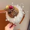 Accesorios para el Cabello Dulces y Lindos para Niños Fiesta de Cumpleaños Pastel Cereza Diadema Sombrero Salida Fiesta Foto Pasador Al por Mayor