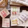 Pinza Grande para Cabello Estilo Coreano, Juvenil, Color Caramelo, Fruta, Pinza Dulce de Guisante Pintada en Spray, Accesorio para el Cabello, Pinza para Flequillo Primavera y Verano