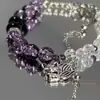 Nueve ReinosSet de Cuatro Colgantes de Zorro de Nueve Colas de Doble Cara, Diseño Original Personalizado, Regalo para Mejor Amigo, Pulseras de Cristal con Diseño de Nicho