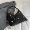 Bolsa Tote Monocromática Multifuncional para Deslocamento na Moda Casual Grande Capacidade Borboleta 2024 Novo Estilo Mochila
