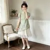 Vestido Cheongsam de Verão para Meninas 2026 Novo Estilo Vestido Tradicional Chinês Infantil para Meninas Mais Velhas Verão Hanfu