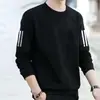 Sudadera para hombre, nuevo modelo primavera y otoño 2025, cuello redondo, corte holgado, top de otoño sin capucha, chaqueta de manga larga para adolescentes