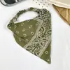 Faixa de Cabeça Triangular Paisley Retrô Americana com Elástico Antiderrapante, Acessório de Cabelo Estilo de Rua para Fotos de Férias de Garota Popular